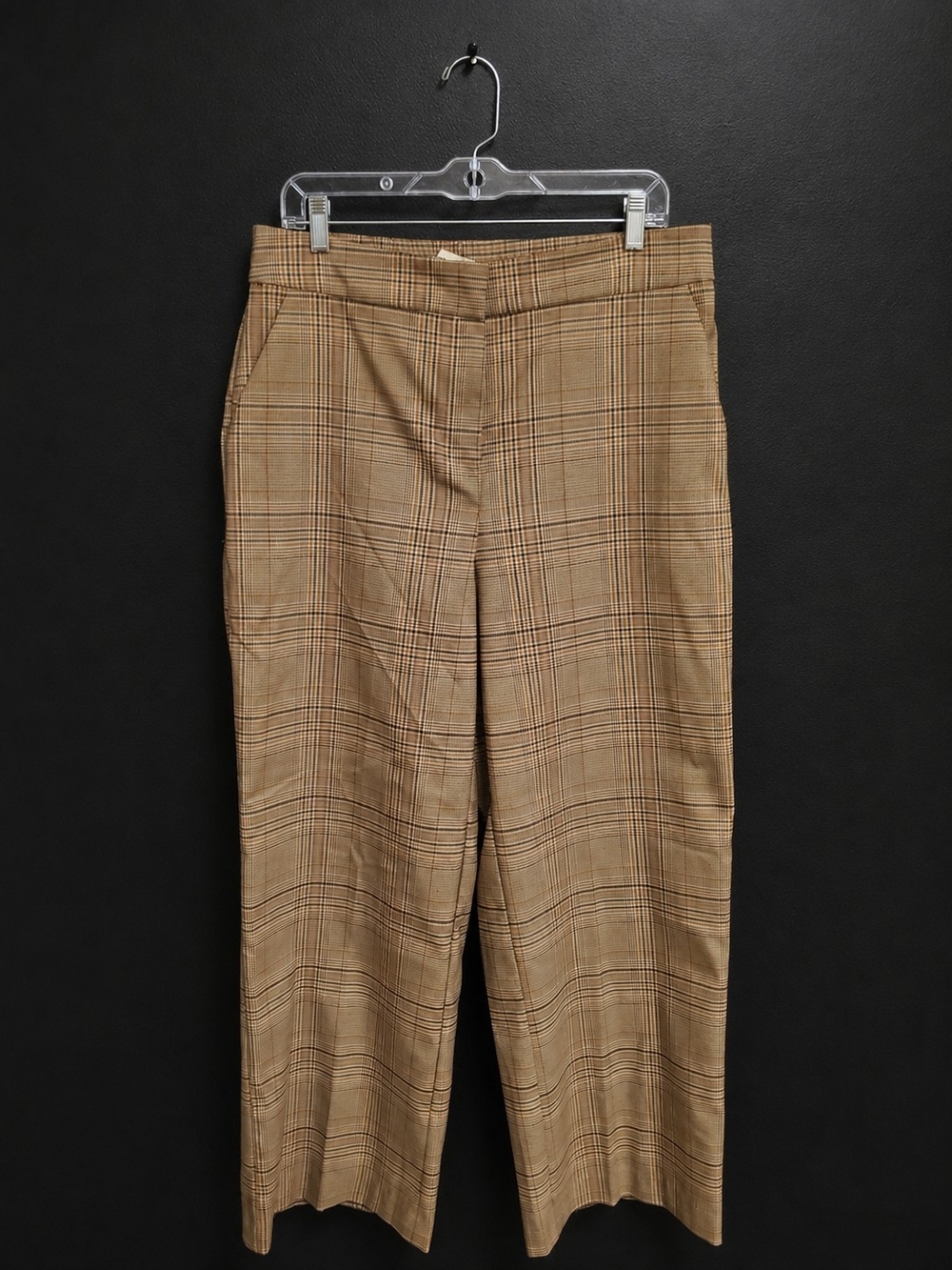 Women's Plaid Dress Pants in Tan And Brown Haver & Blair